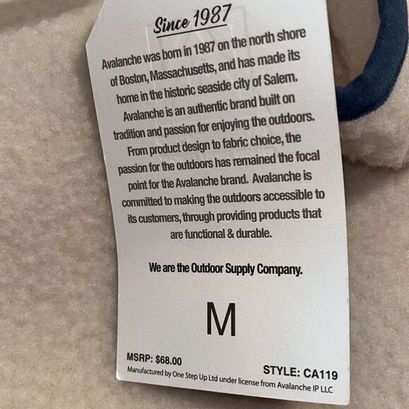 Nwt Avalanche shearling 1/4 zip pullover jacket w/ pockets - Picture 6 of 8